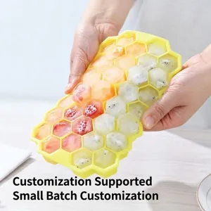 Bandeja para cubitos de hielo de silicona de 37 rejillas con moldes para frutas