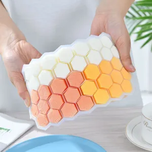 Molde de silicona para cubitos de hielo de 37 celdas para bebidas