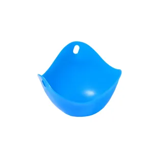 Blauer Silikon-Eierwilderer aus lebensmittelechtem Material für die gesunde Mikrowelle