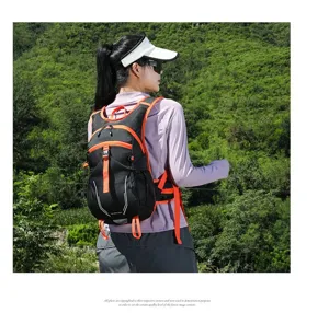Lightweight Oxford outdoor sports backpack for cycling and hiking in a mountain setting