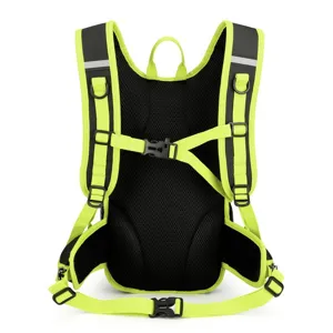 Lightweight neon green breathable sports backpack for cycling running and outdoor hiking