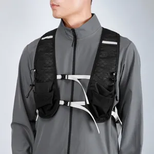 Lightweight Outdoor Running Vest Bag Reflective Sports Chest Pack For Men Marathon Hiking Cycling Breathable Oxford Cloth Bag
