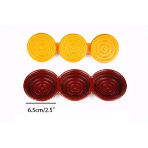 3-hole plastic mini burger press mold, 6.5cm diameter BBQ patty maker, kitchen tool detail