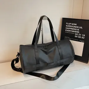 Borsa sportiva nera di grande capacità per viaggi e allenamento fitness quotidiano