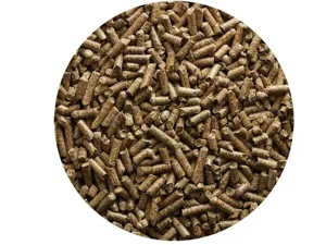 Primer plano de pellets de madera de manzano de 8 mm para barbacoas y estufas