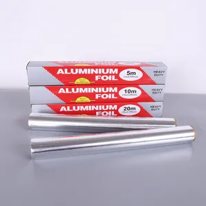 Starke Alufolienrollen mit Verpackung zum Backen und Grillen in den Größen 5m 10m 20m