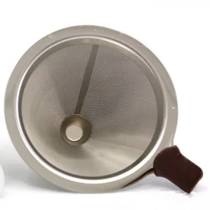 Edelstahl Kaffeefilter Konus Filtertuch 102mm doppellagig Kaffeebereiter Detailansicht
