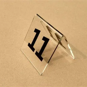 Acrylic Table Number Signs Tent Style Double Sided Table Number Cards For Restaurant Wedding Meeting Party Seat Decoration Sign