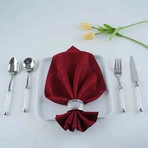 Stainless Steel Napkin Ring Silver Metal Round Napkin Holder Elegant Table Decor For Wedding Party Dining Room Tableware
