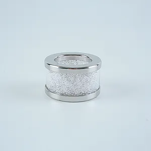 Crystal rhinestone napkin ring silver alloy circular table decor for wedding dinner party