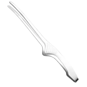 Stainless steel Korean BBQ food tweezers for outdoor grilling, kitchen and restaurant use