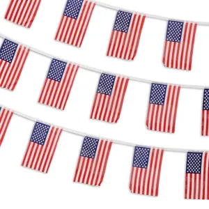 Guirlande de drapeaux américains pour les décorations de fête du Jour de l'Indépendance