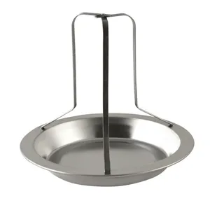 Hähnchenbräter aus Edelstahl mit Tropfschale für Backofen und Grill im Freien