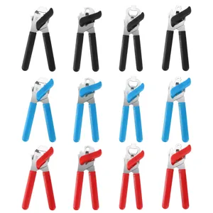Set di apriscatole manuali multifunzione in acciaio inossidabile nero blu e rosso