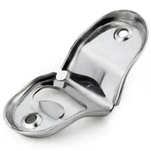 Detailed view of heavy-duty stainless steel bottle opener for bar and kitchen use