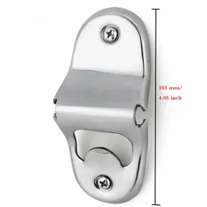 Wall-mounted stainless steel bottle opener showing 103 mm height dimension detail