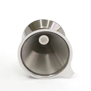 Edelstahl Kaffeefilter Detailansicht, doppelwandiges Netz 102mm 304 Kaffeetropfer.