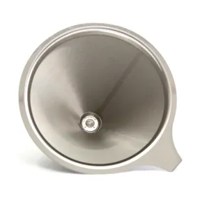 Edelstahl Kaffeefilter Kegel Doppelschicht 102mm fuer manuelles Filtern Detailansicht