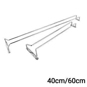 Soporte para copas de vino de acero inoxidable colgante estante de barra 40cm 60cm