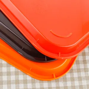 Rectangular plastic serving tray fast food restaurant canteen tableware fruit food plate