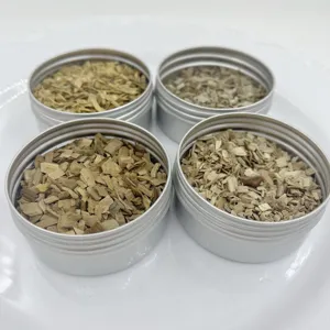 Whiskey cocktail smoking wood chips set, culinary wood shavings in aluminum tins for smoker.