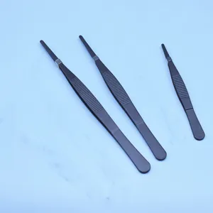 Pinzette professionali in acciaio inossidabile nero per barbecue in tre dimensioni