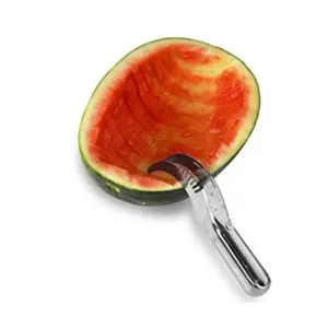 Stainless steel watermelon slicer cutter tool for easy fruit carving and melon serving