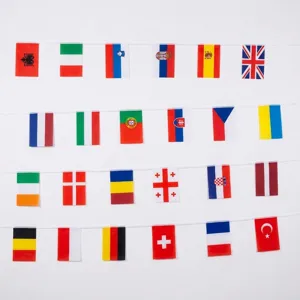 Bandierine internazionali a corda per la Coppa del Mondo 2026 decorazione