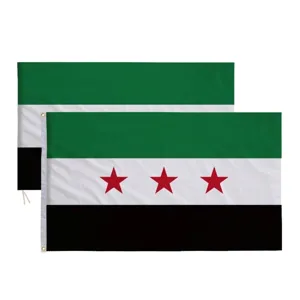 Schal mit syrischer Unabhängigkeitsflagge aus Satin-Polyester für Dekorationen