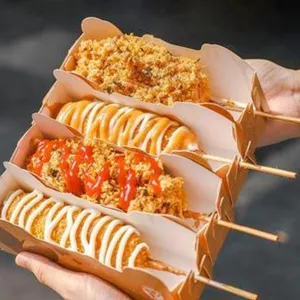Robuste Bambusspieße für Corn Dogs, Grillfleisch und Party-Snacks aus Naturmaterial