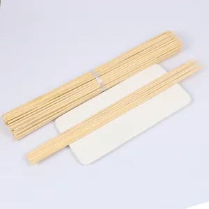 Premium natural bamboo BBQ skewers set for grilling meat, sausages and appetizers