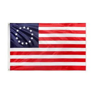 Klassische Betsy Ross US-Flagge 13 Sterne 90x150cm strapazierfähiges Polyester Unabhängigkeitstag