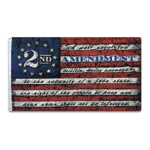 Vintage 90x150cm US-Flagge zum 2. Verfassungszusatz aus Polyester für patriotische Deko