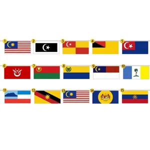 Malaysia-Wimpelkette mit National- und Landesflaggen für Nationalfeiertagsdekoration