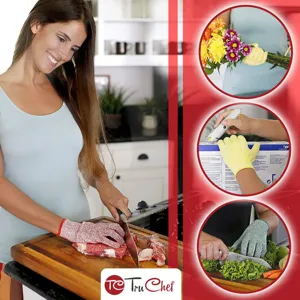 Professional Level 5 cut-resistant work gloves for kitchen, gardening and opening boxes safely
