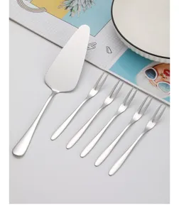 Ensemble pelle à gâteau et fourchettes à dessert en acier inoxydable haute qualité
