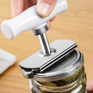 Adjustable Stainless Steel Can Opener Manual Jar Opener With Labor-saving Handle Kitchen Multi-functional Gadget For Home