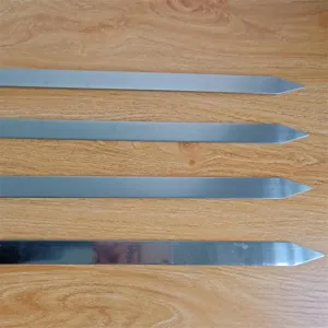 Edelstahl Grillspieße flache Schaschlikspieße für Outdoor Camping und Garten Barbecue.