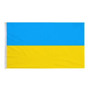 Große Ukraine Nationalflagge 3x5 Fuß aus strapazierfähigem Polyester mit Metallösen