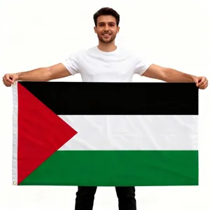 Große 90x150cm Palästina Nationalflagge aus strapazierfähigem Polyester von Model gehalten