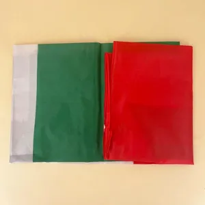 Detail of Kuwait national flag made of durable polyester fabric with vibrant stripes
