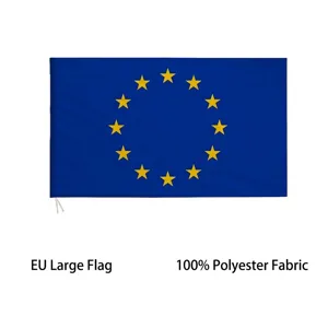 Σημαία της Ευρωπαϊκής Ένωσης 90x150cm Εθνική Σημαία ΕΕ Πολυεστερικό Banner με 12 Κίτρινα Αστέρια Μπλε Φόντο Μεταξοτυπία Εξωτερικού Χώρου