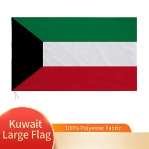 Kuwait National Flag Polyester Banner Large Flag For Outdoor Parade Celebration Indoor Hanging Decoration National Day Flags