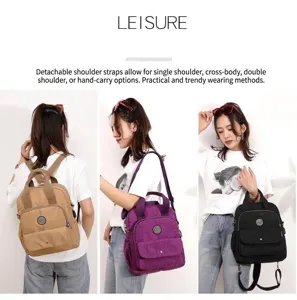 Vielseitiger Damenrucksack mit USB-Ladeanschluss, verschiedene Tragestile und Farben