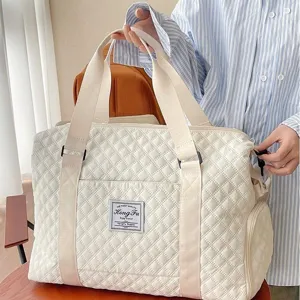 Bolsa de Viaje de Nailon Acolchada de Gran Capacidad Bolsa de Deporte Multifunción Con Compartimento para Zapatos Bolsa Fin de Semana