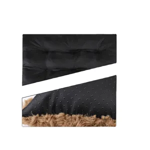 Warme Plüsch-Haustierbettmatte mit rutschfestem Boden für Hunde und Katzen, Kissen