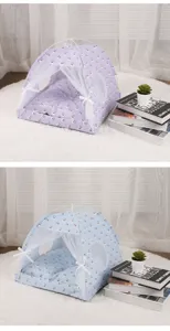 Tenda pieghevole portabile per animali con stampa panda, rete traspirante cani e gatti.