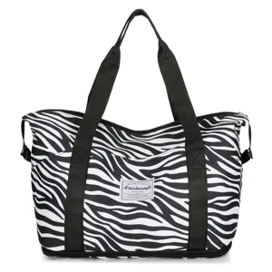 Grote modieuze reistas met zebraprint voor korte reizen en dagelijks gebruik