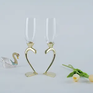 Crystal Glass Red Wine Glasses Heart Shape Champagne Set Wedding Party Gift Stemware Champagne Flutes