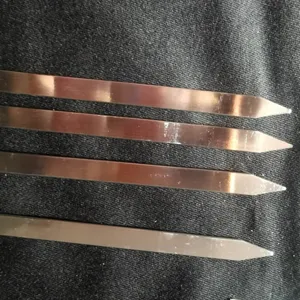 Broches à barbecue plates en acier inoxydable avec pointe pour grillades en plein air.